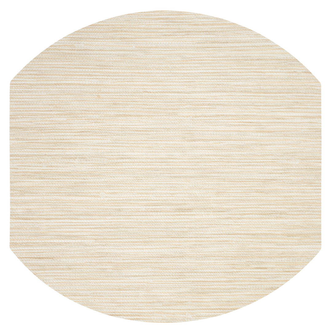 Grasscloth Vinyl Square Elliptic Placemats Set of 4 (Ecru)