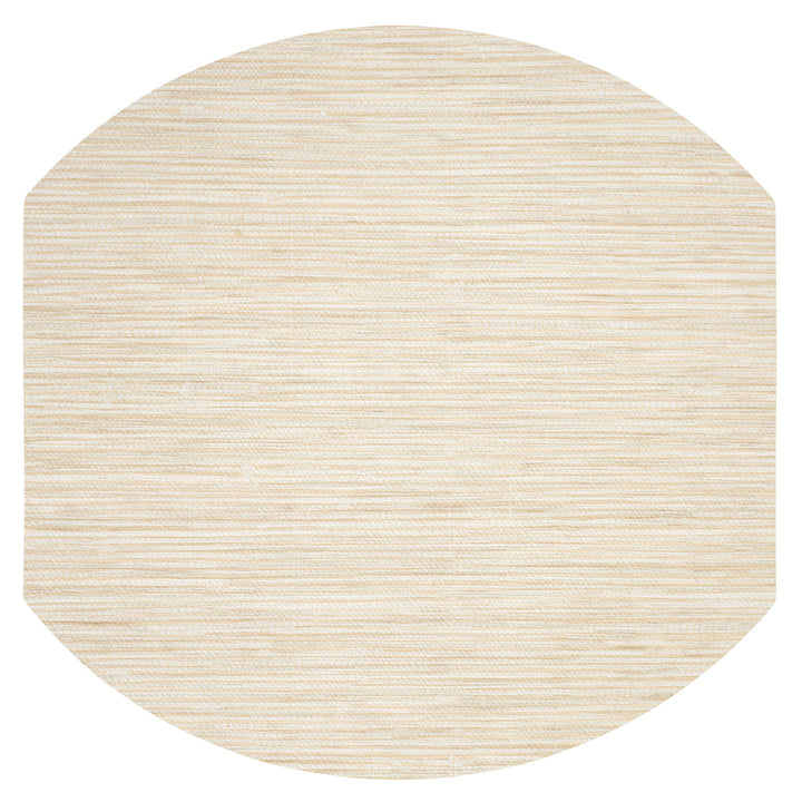 Grasscloth Vinyl Square Elliptic Placemats Set of 4 (Ecru)