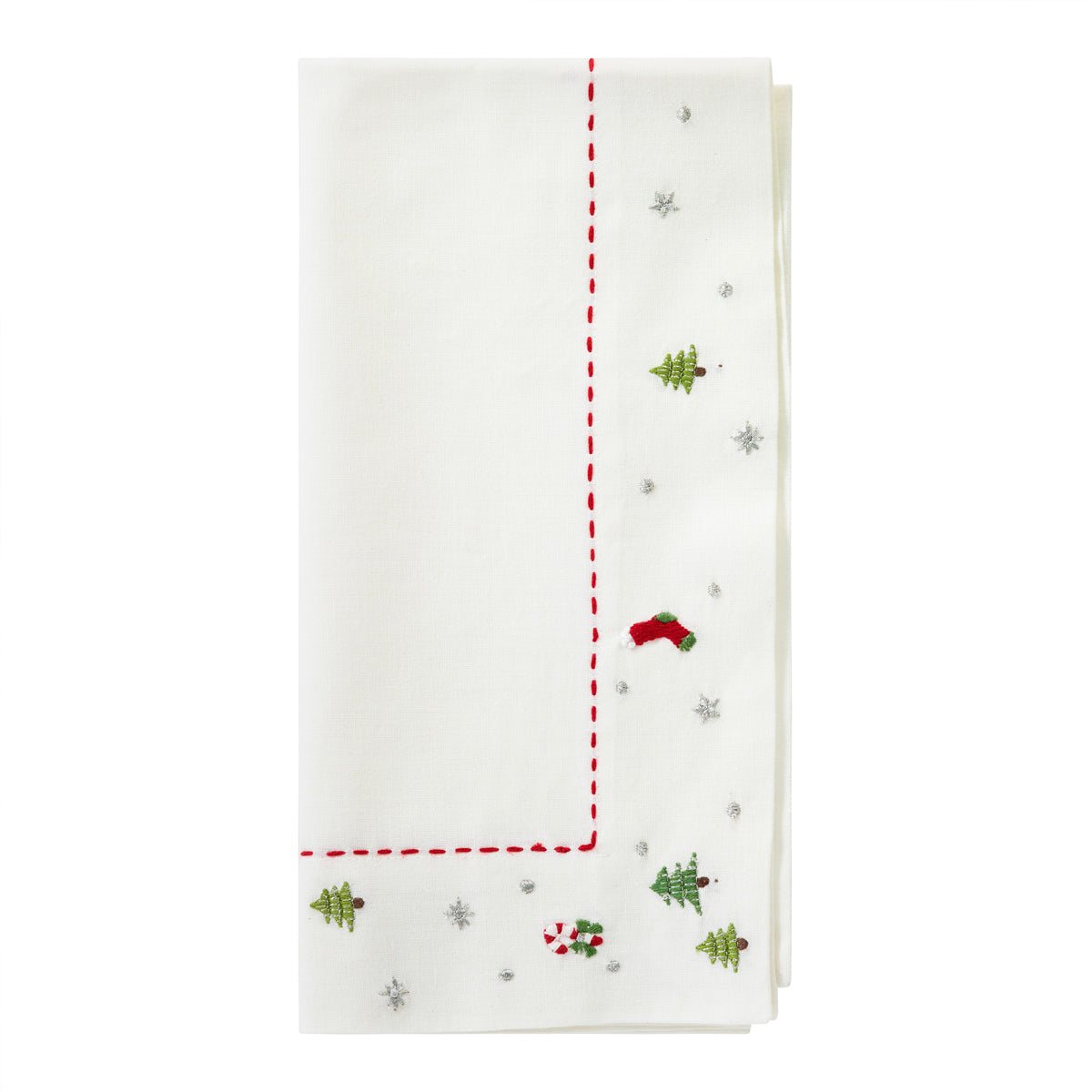 Jolly Days Embroidered Holiday Napkins