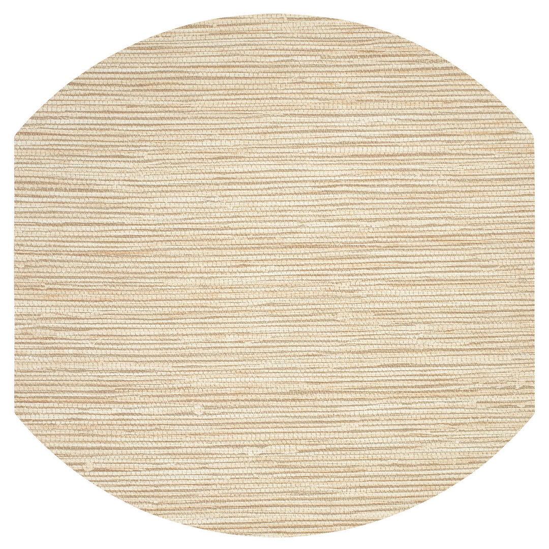 Grasscloth Vinyl Square Elliptic Placemats Set of 4 (Latte)