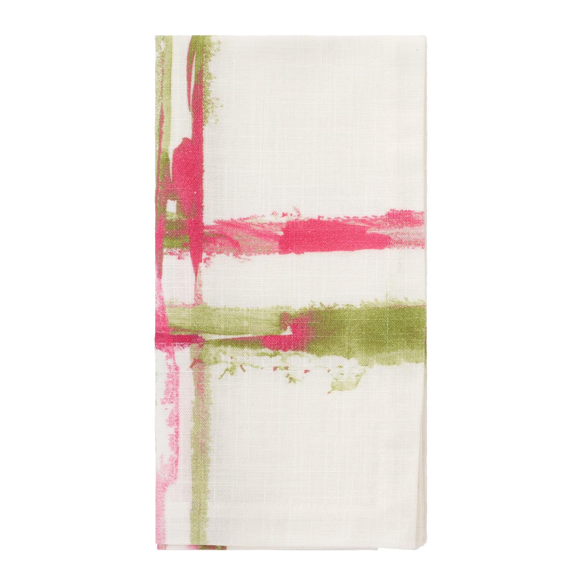 Abstract Grid Cotton Print Napkins Set/4 - Thumbnail 2