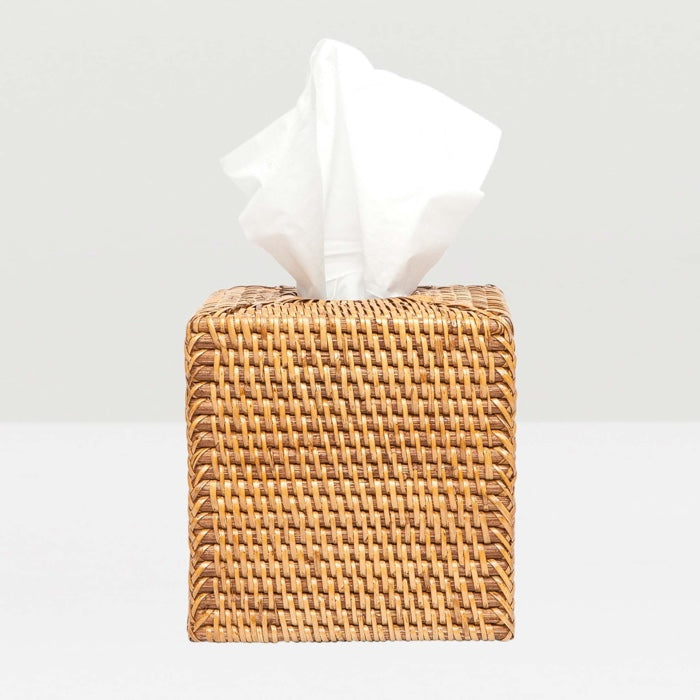 Dalton Brown Rattan Square Tissue Box