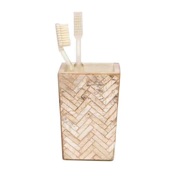 Handa Herringbone Capiz Shell Bathroom Accessories (Smoked)