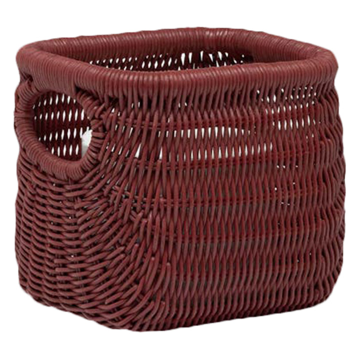 Lorain Rattan Single Toilet Paper Holder Set of 2 (Bordeaux Red)