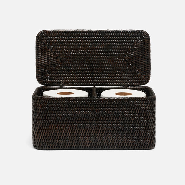 Camden Rattan Double Toilet Paper Holder - Thumbnail 5