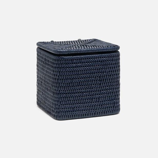 Camden Rattan Single Toilet Paper Holder Set of 2 (Midnight Blue)