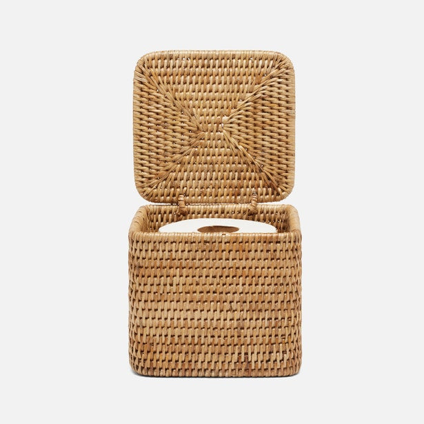 Camden Rattan Single Toilet Paper Holder Set of 2 (Natural)