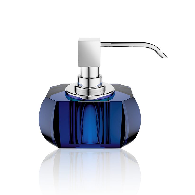 Kristall SSP Soap Dispenser by Decor Walther (CAPRI BLUE / CHROME) - Hudson & Vine