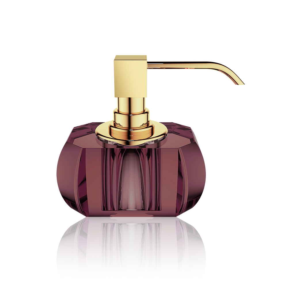 Kristall SSP Soap Dispenser by Decor Walther (RICH BURGUNDY / GOLD 24K) - Hudson & Vine