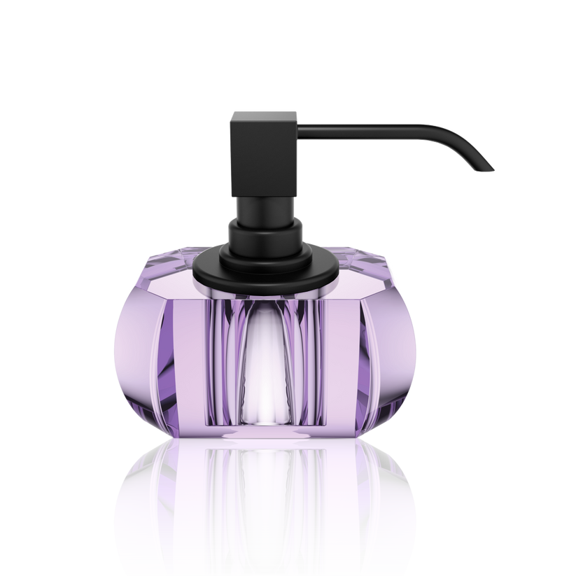 Kristall SSP Soap Dispenser by Decor Walther (VIOLET / BLACK MATTE) - Hudson & Vine