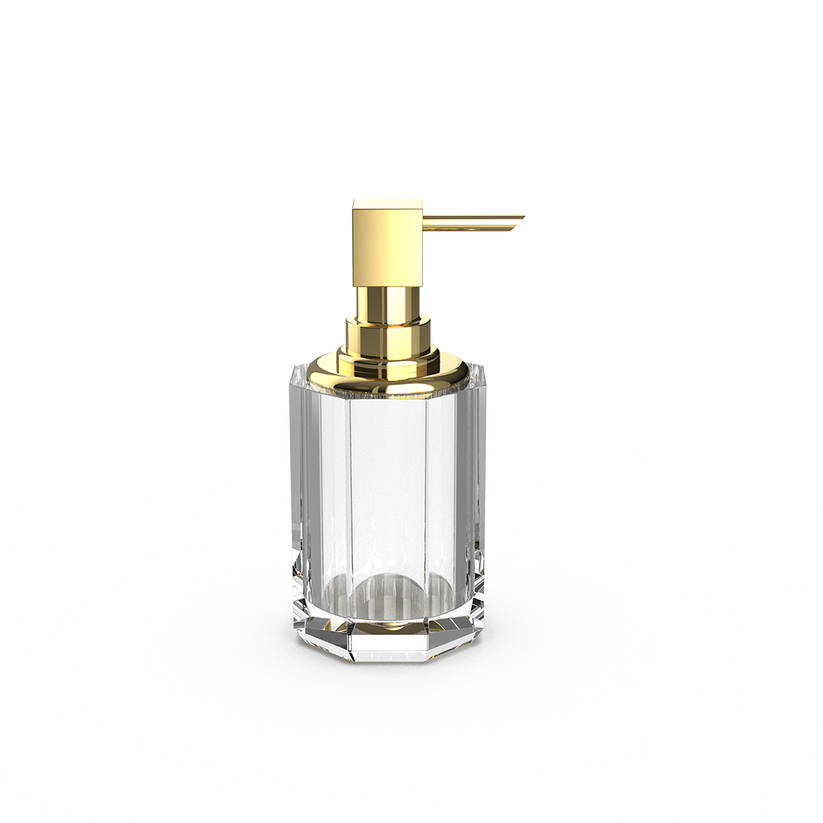 Kristall Soap Dispenser by Decor Walther (CLEAR / GOLD 24K) - Hudson & Vine