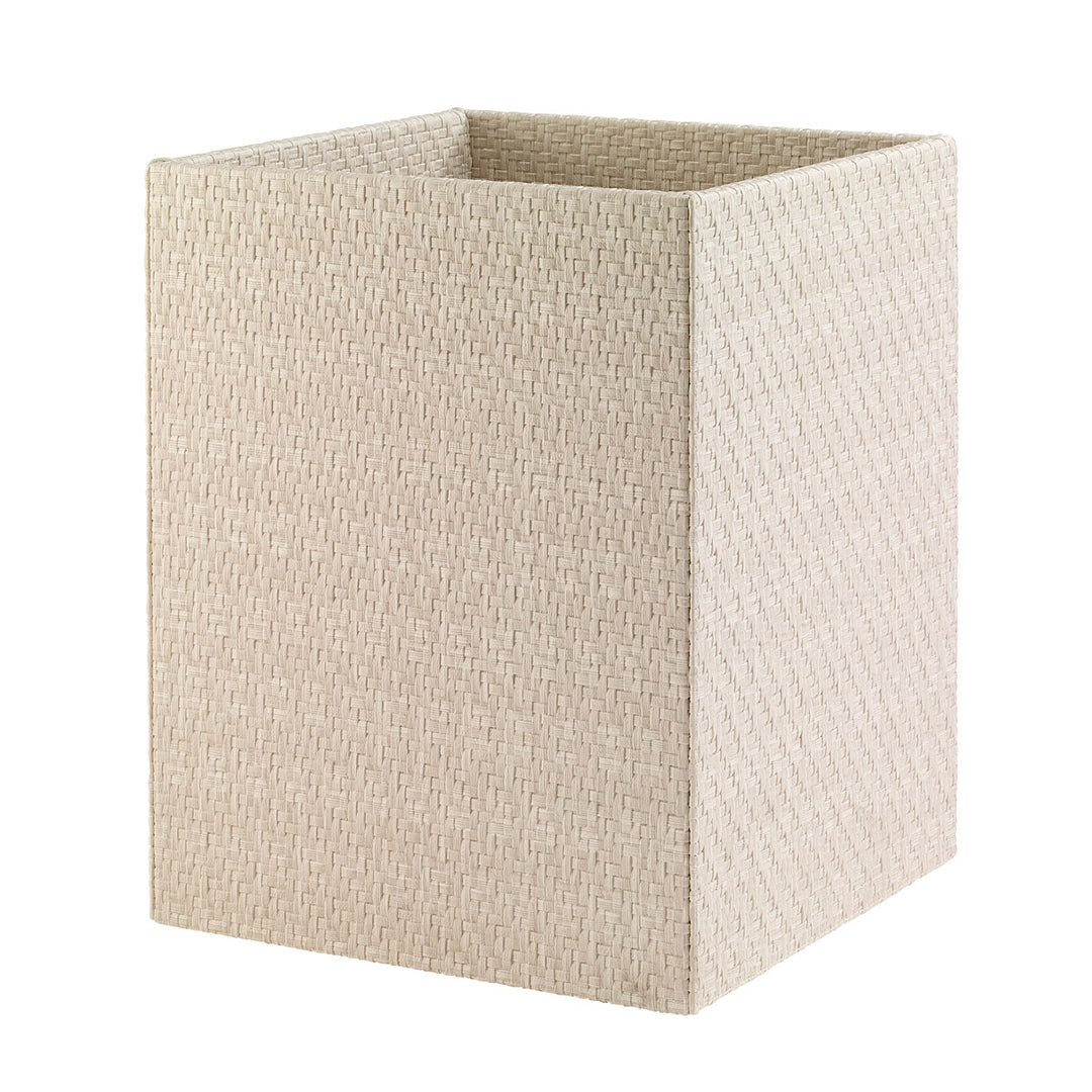 Wicker Vinyl Bathroom Accessories (Cream)