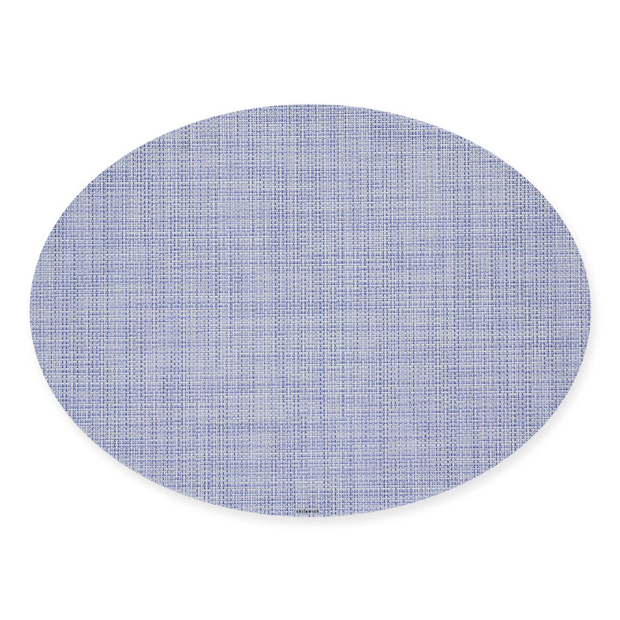 Chilewich Mini Basketweave Oval Place Mats Set/4 (Periwinkle)