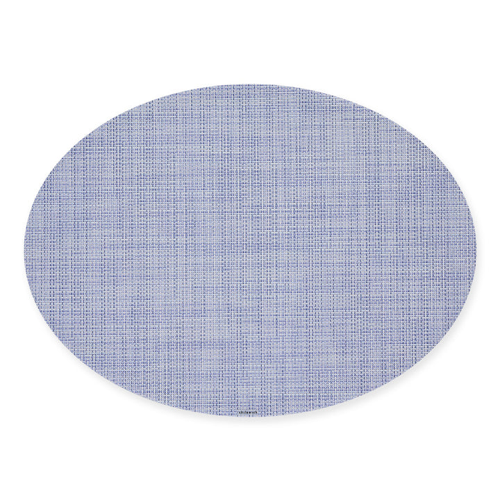 Chilewich Mini Basketweave Oval Place Mats Set/4 (Periwinkle)