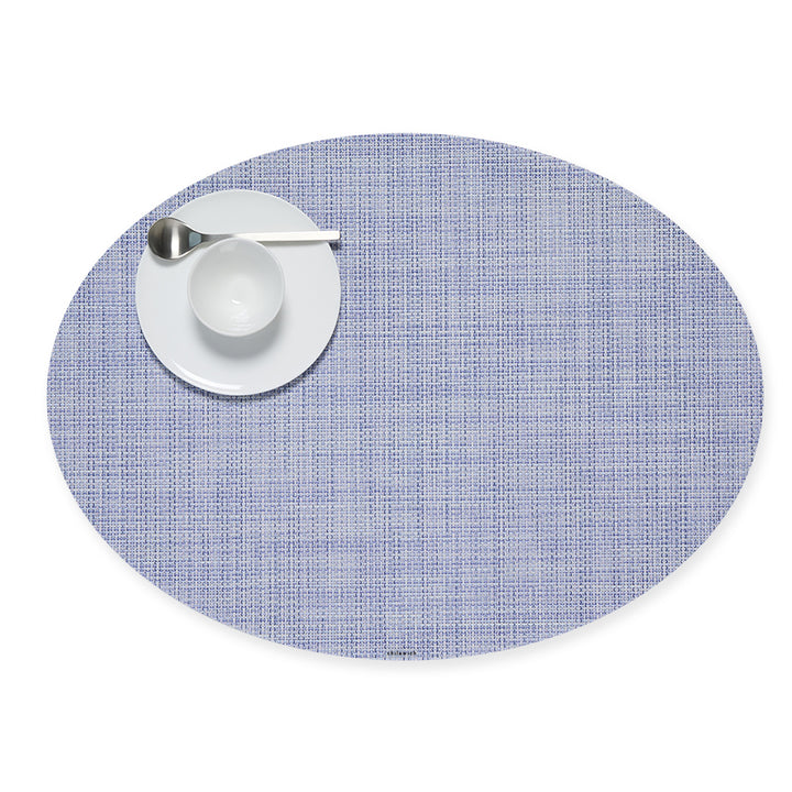 Chilewich Mini Basketweave Oval Place Mats Set/4 (Periwinkle)