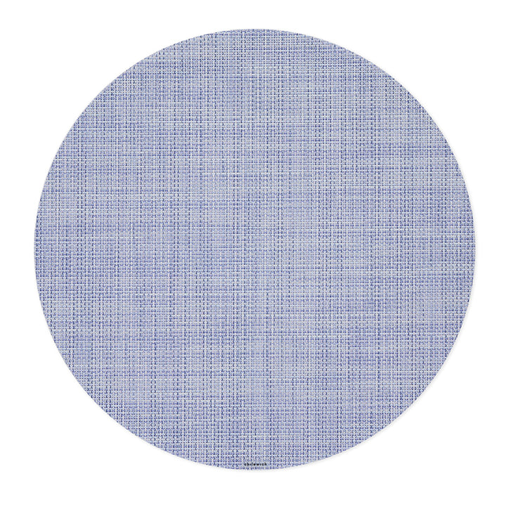 Chilewich Mini Basketweave Round Place Mats Set/4 (Periwinkle)