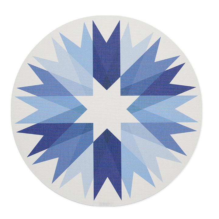 Chilewich Ribbon Round Place Mats Set/4 (Frost)