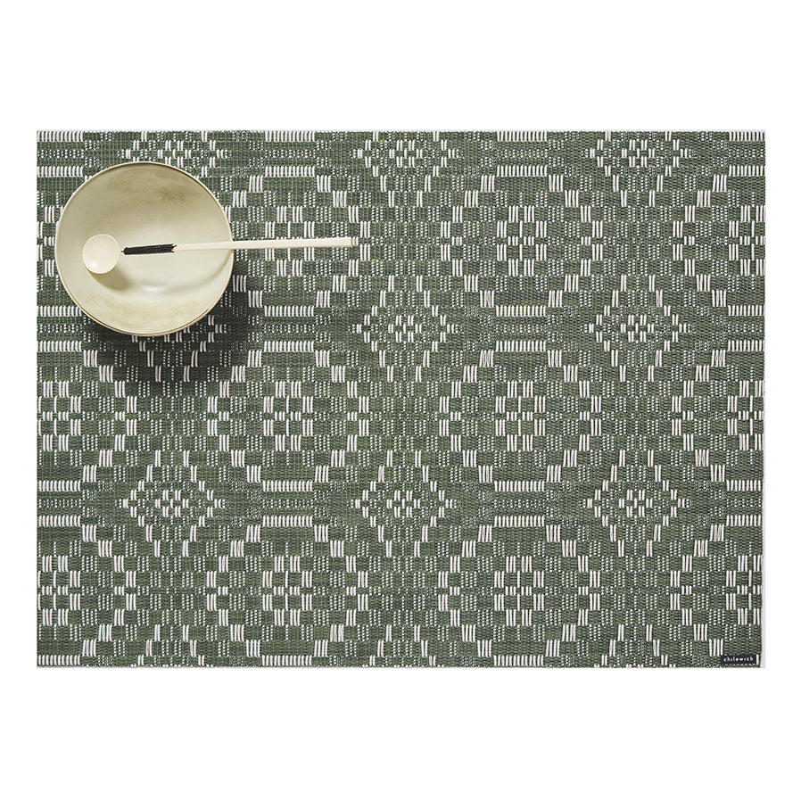Chilewich Overshot Rectangle Place Mats Set/4 (Thyme)