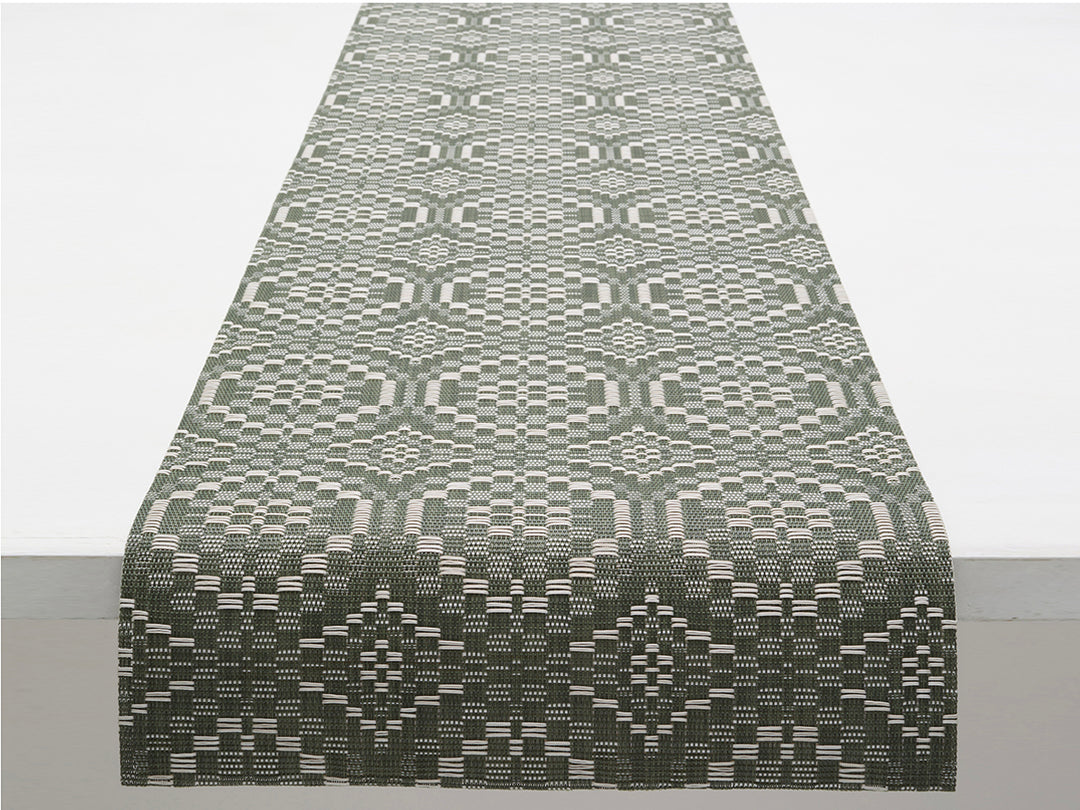 Chilewich Overshot Table Runner (Thyme)