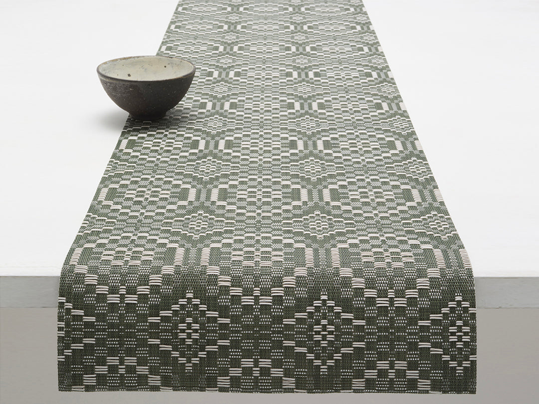 Chilewich Overshot Table Runner (Thyme)