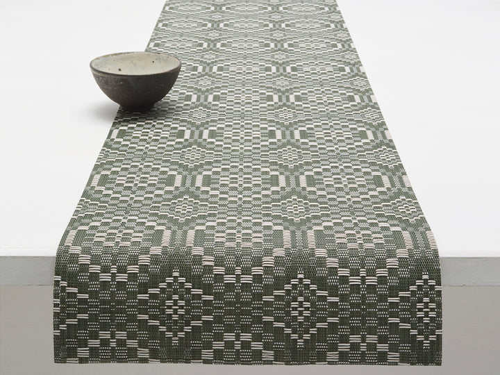 Chilewich Overshot Table Runner (Thyme)