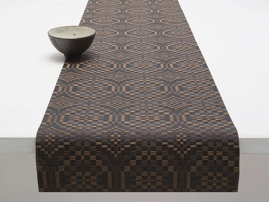 Chilewich Overshot Table Runner (Tiger Eye)