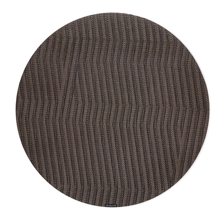 Chilewich Dune Round Place Mats Set/4 (Raisin)