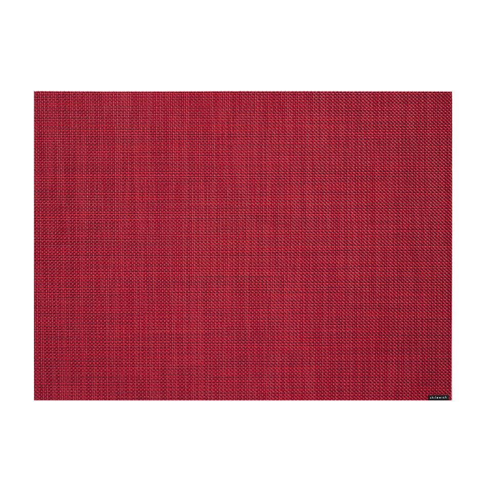 Chilewich Mini Basketweave Rectangle Place Mats Set/4 (Scarlet)