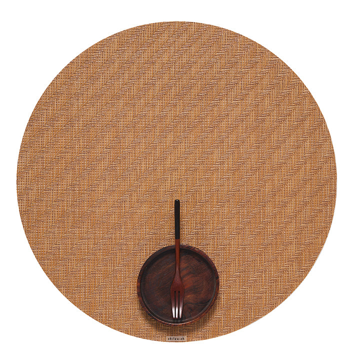 Chilewich Foxtail Round Place Mats Set/4 (Honey)