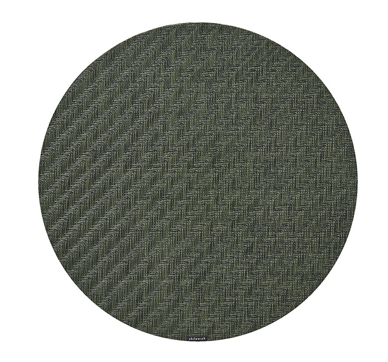 Chilewich Foxtail Round Place Mats Set/4 (Thyme)