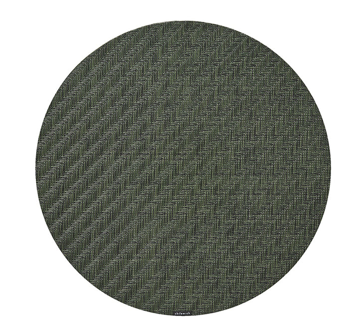 Chilewich Foxtail Round Place Mats Set/4 (Thyme)
