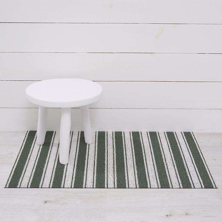 Martha Stewart x Chilewich Boardwalk Stripe Shag Floor Mats (Fern)