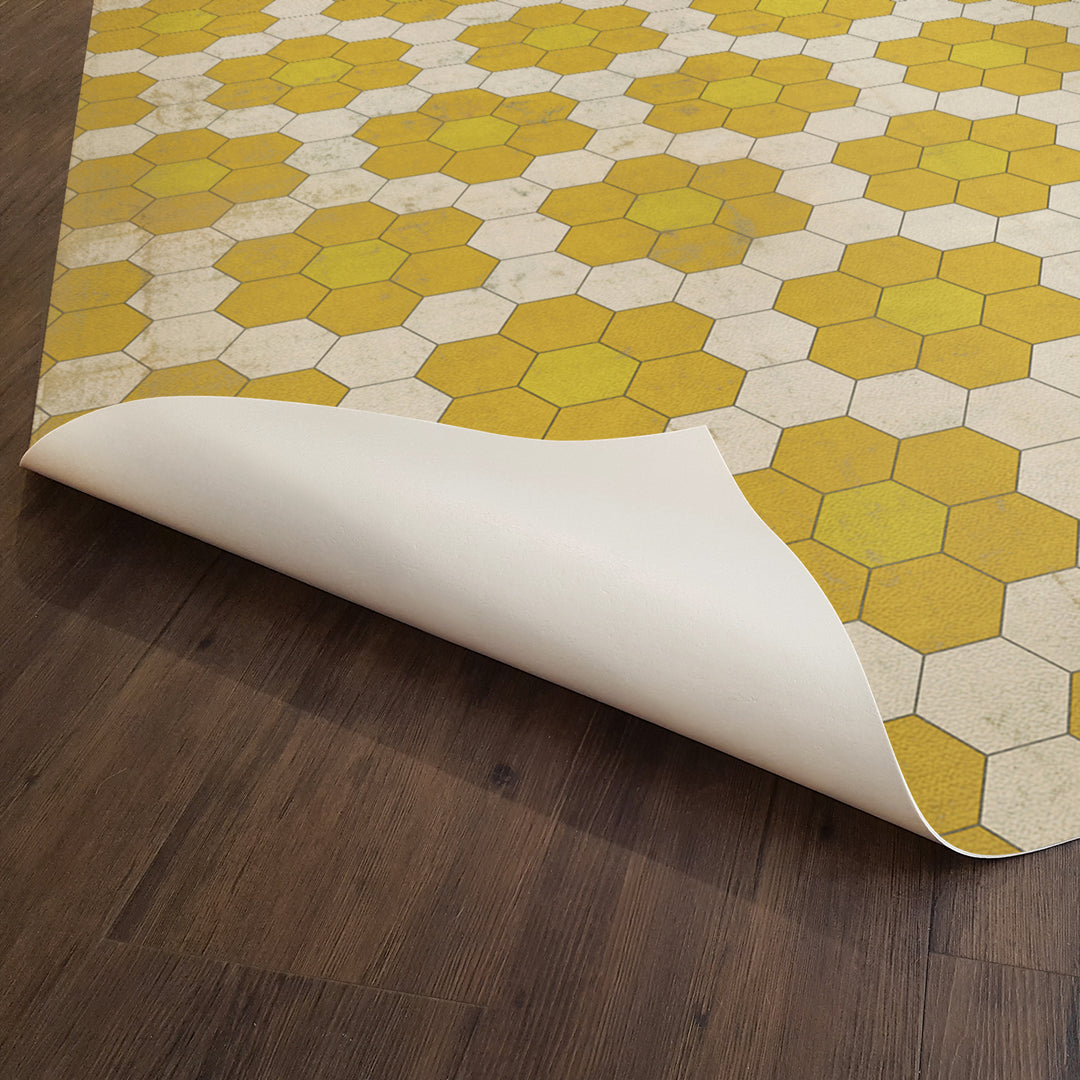 Vintage Vinyl Floorcloth Mats (Pattern 02 The Bee's Knees)