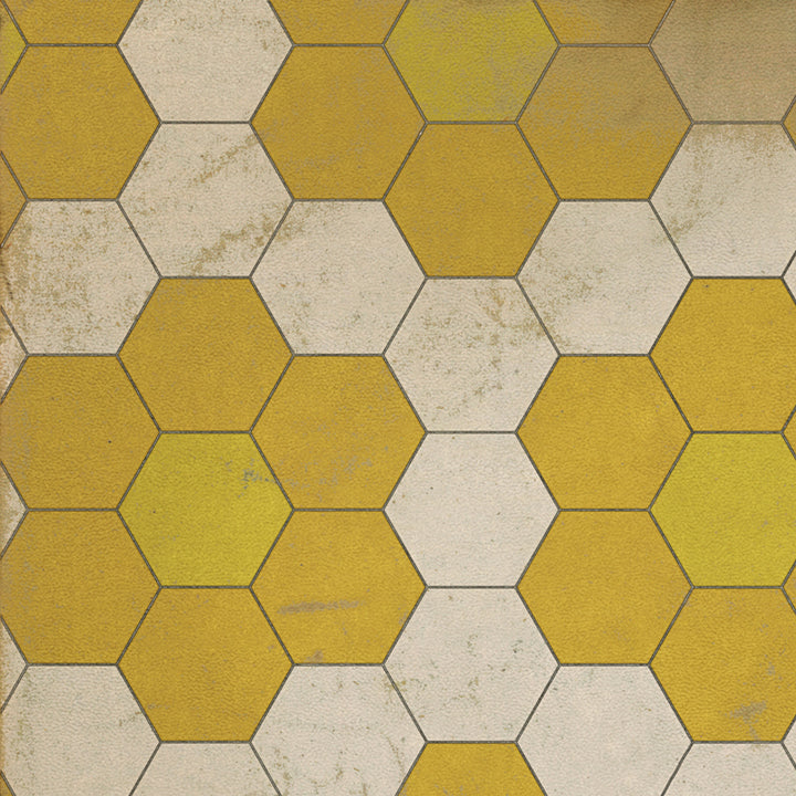 Vintage Vinyl Floorcloth Mats (Pattern 02 The Bee's Knees)