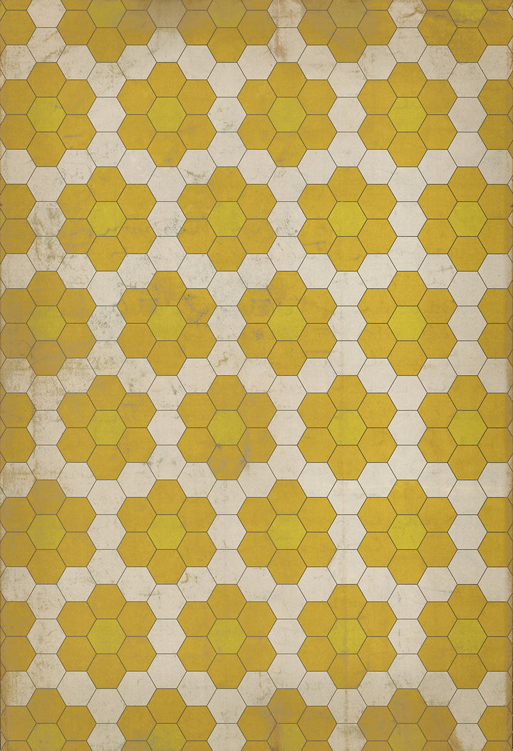 Vintage Vinyl Floorcloth Mats (Pattern 02 The Bee's Knees)