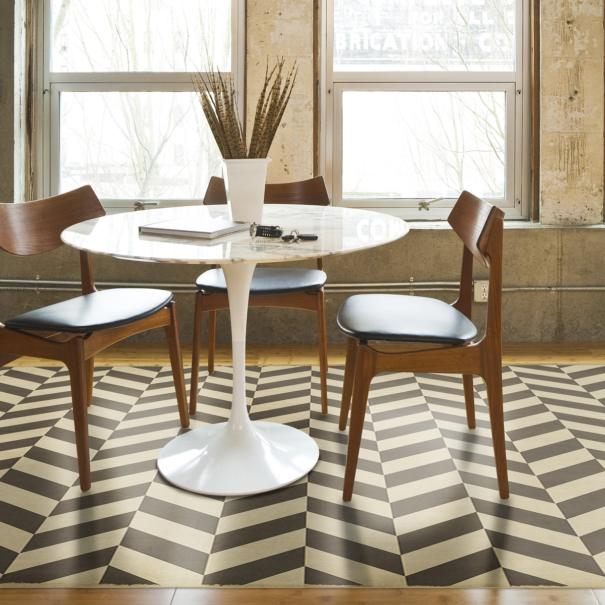 Vintage Vinyl Floorcloth Rug (Pattern 06 Vulcan) – Hudson & Vine