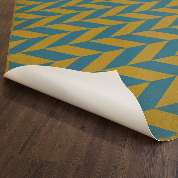 Vintage Vinyl Floorcloth Rug (Pattern 06 Neptunus)