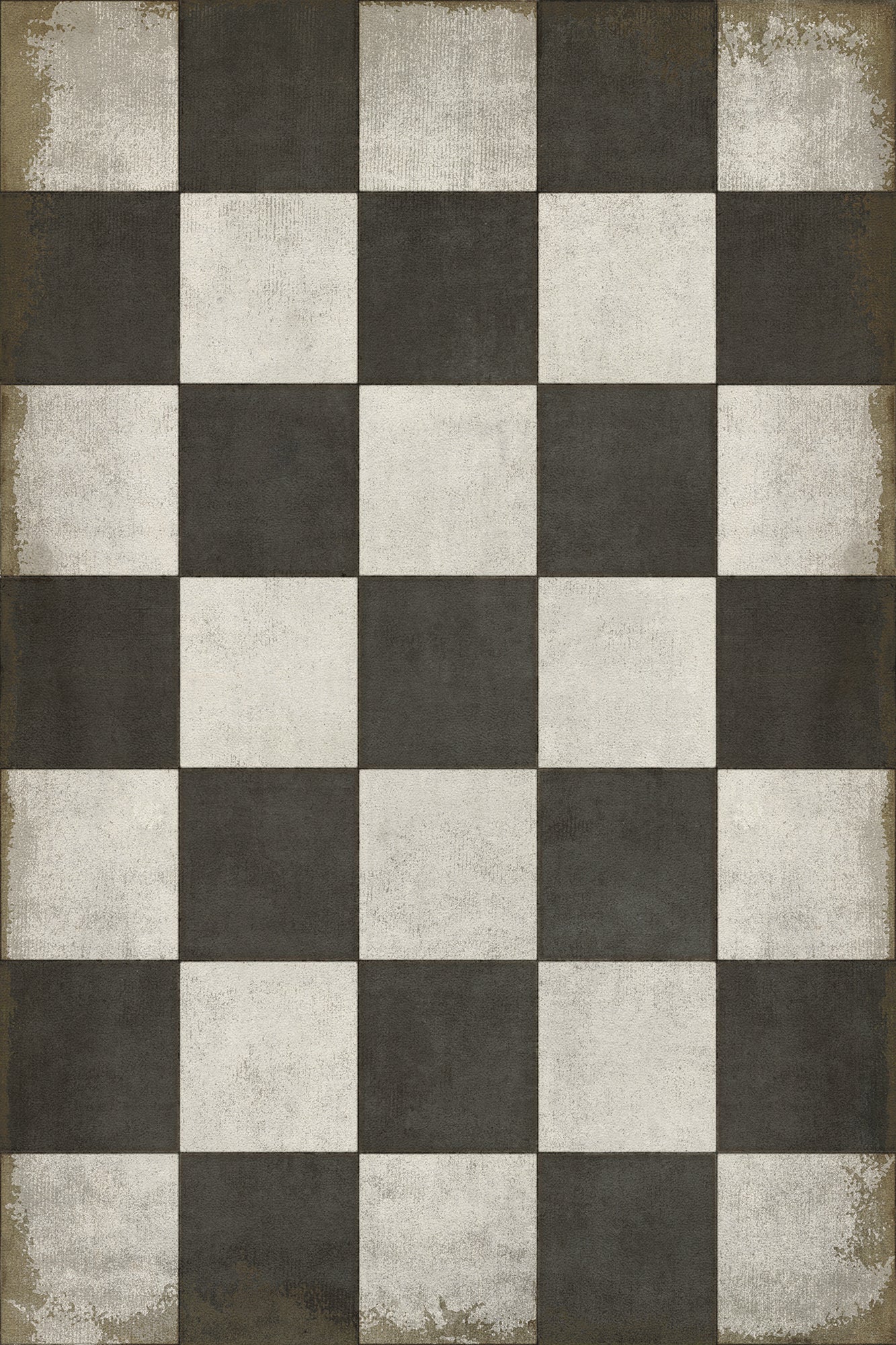 【希少】エラーティッシュ Vintage Vinyl Floorcloths Pattern 07 (Checkered Past - Distressed