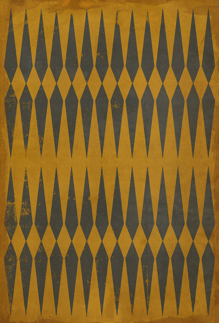 Vintage Vinyl Floorcloth Rug (Pattern 08 Good Old Chuck)