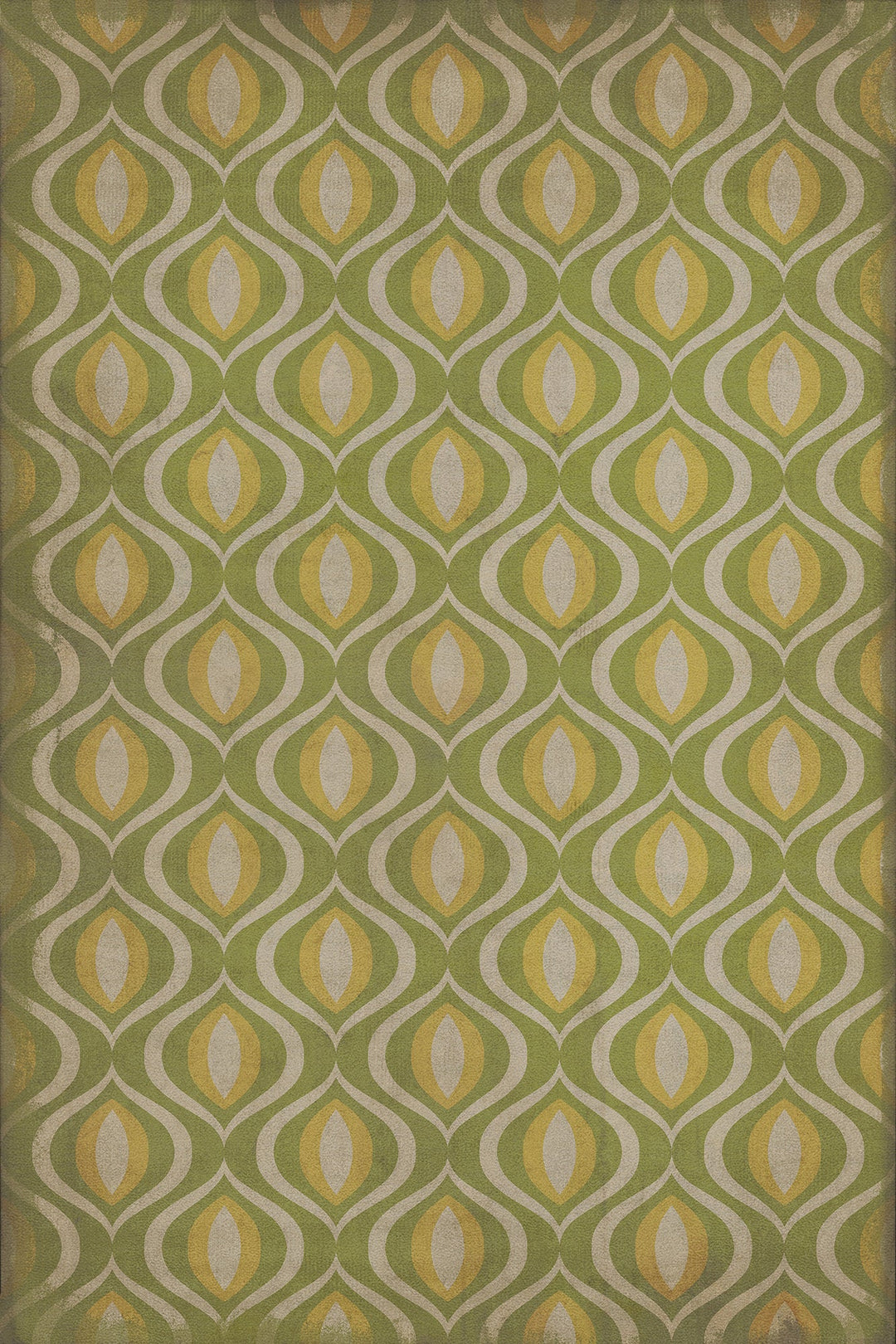 Vintage Vinyl Floorcloth Rug (Classic Pattern 15 Eye of Newt)