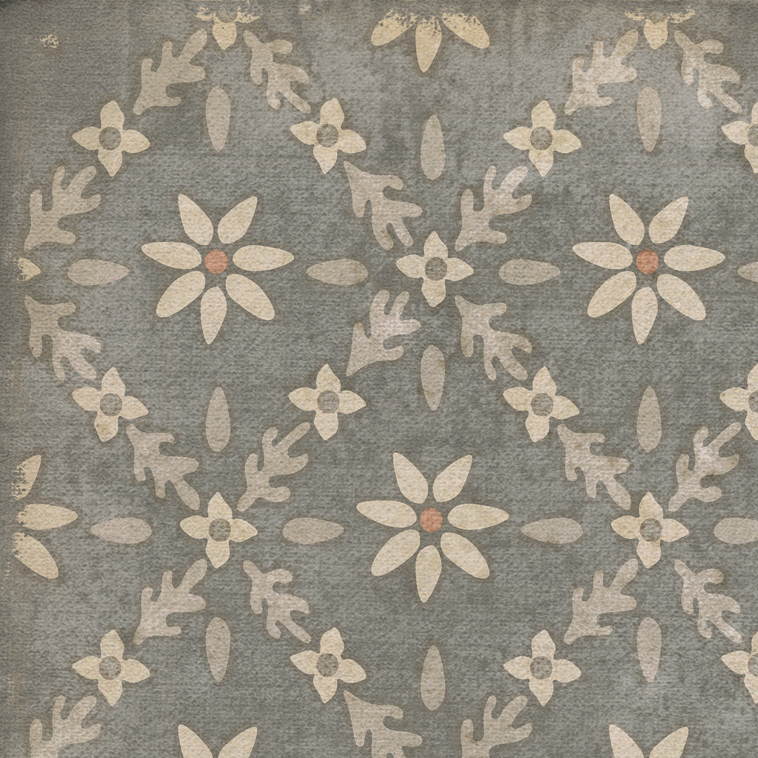 Vintage Vinyl Floorcloth Rug (Williamsburg -Naturalist - Mitchell)