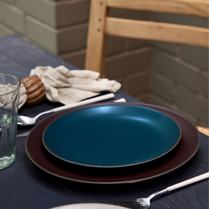 Costa Nova Stacked Organic Fine Stoneware Dinnerware (Deep Sea)