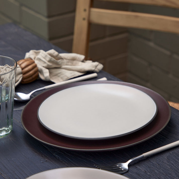 Costa Nova Stacked Organic Fine Stoneware Dinnerware (Salt White)