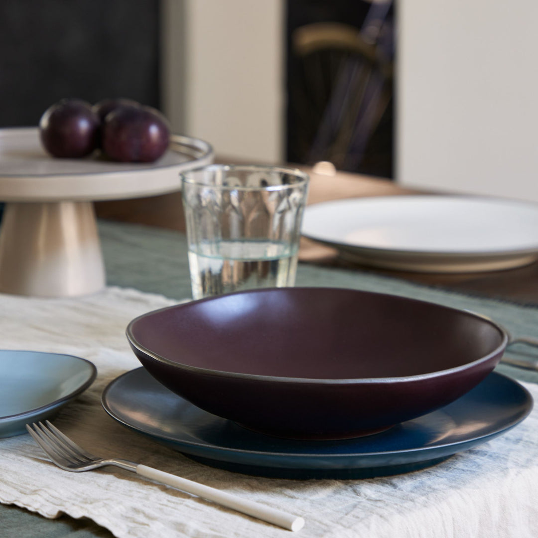 Costa Nova Stacked Organic Fine Stoneware Dinnerware (Deep Sea)