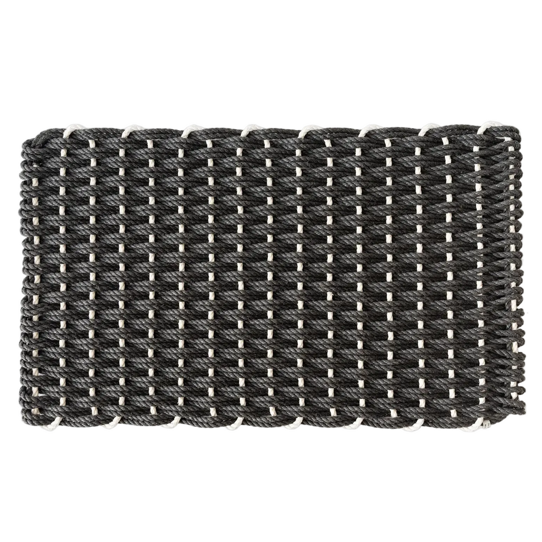 The Rope Co. Handwoven Doormat (Charcoal w/ Pearl Weft)