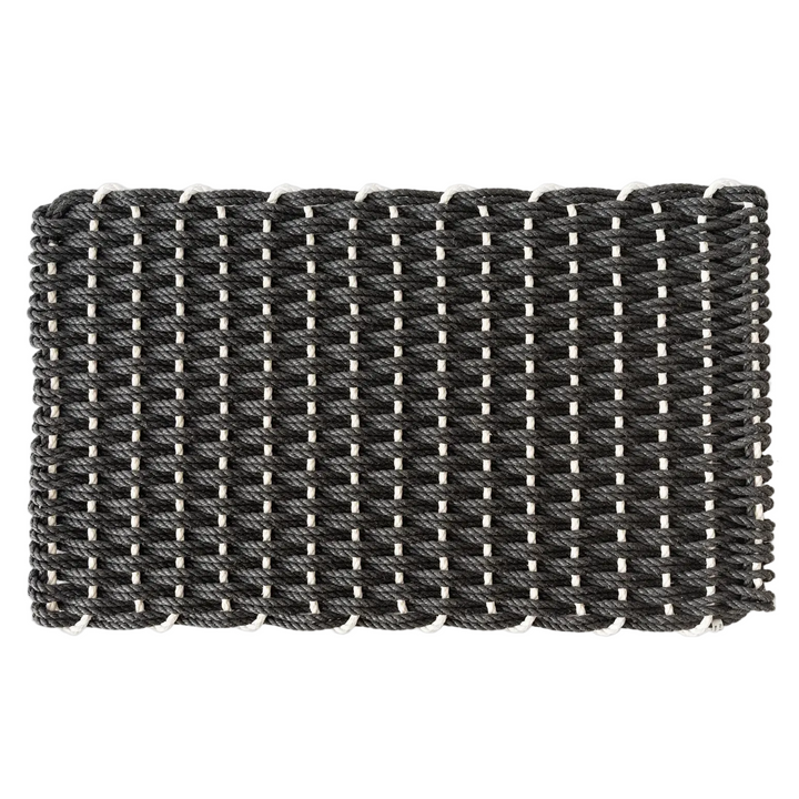 The Rope Co. Handwoven Doormat (Charcoal w/ Pearl Weft)