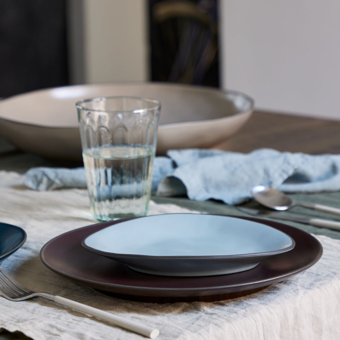 Costa Nova Stacked Organic Fine Stoneware Dinnerware (Sky Blue)