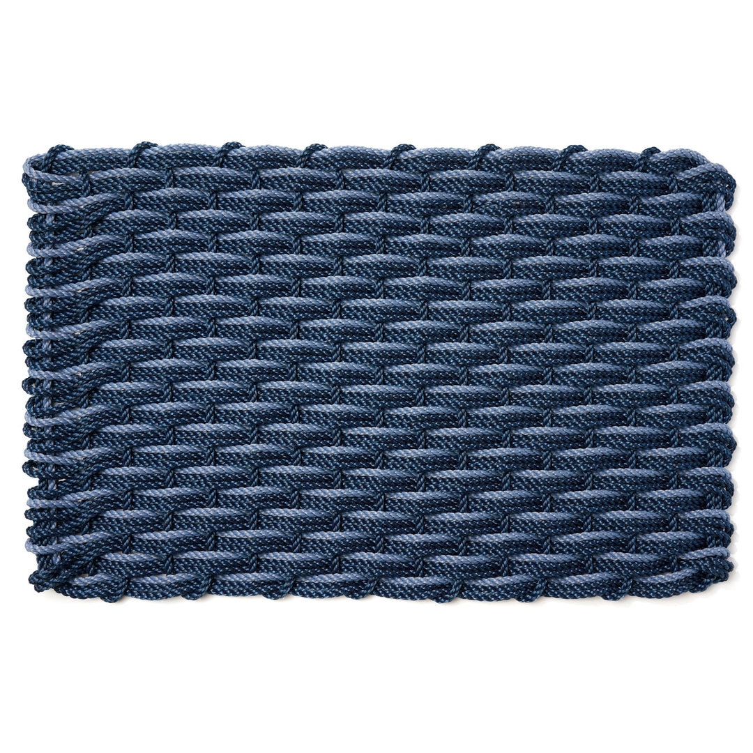 The Rope Co. Handwoven Doormat (Navy + Glacier Bay)