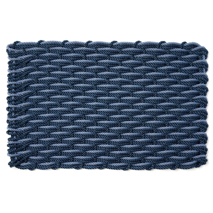 The Rope Co. Handwoven Doormat (Navy + Glacier Bay)