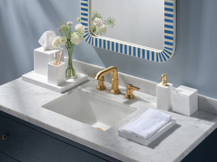Vail White Gloss Resin Bathroom Accessories